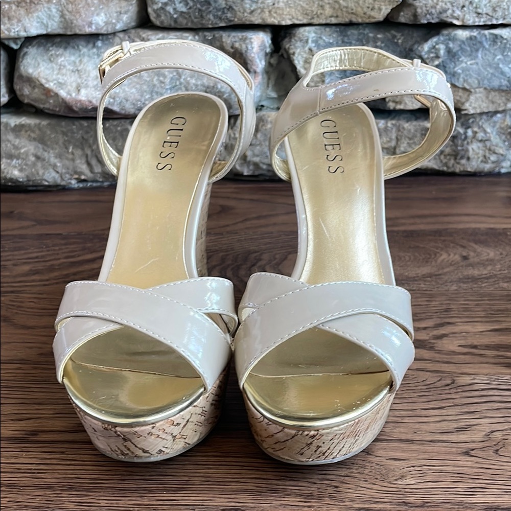 Guess Patent Wedge Sandals - Picture 2 of 9
